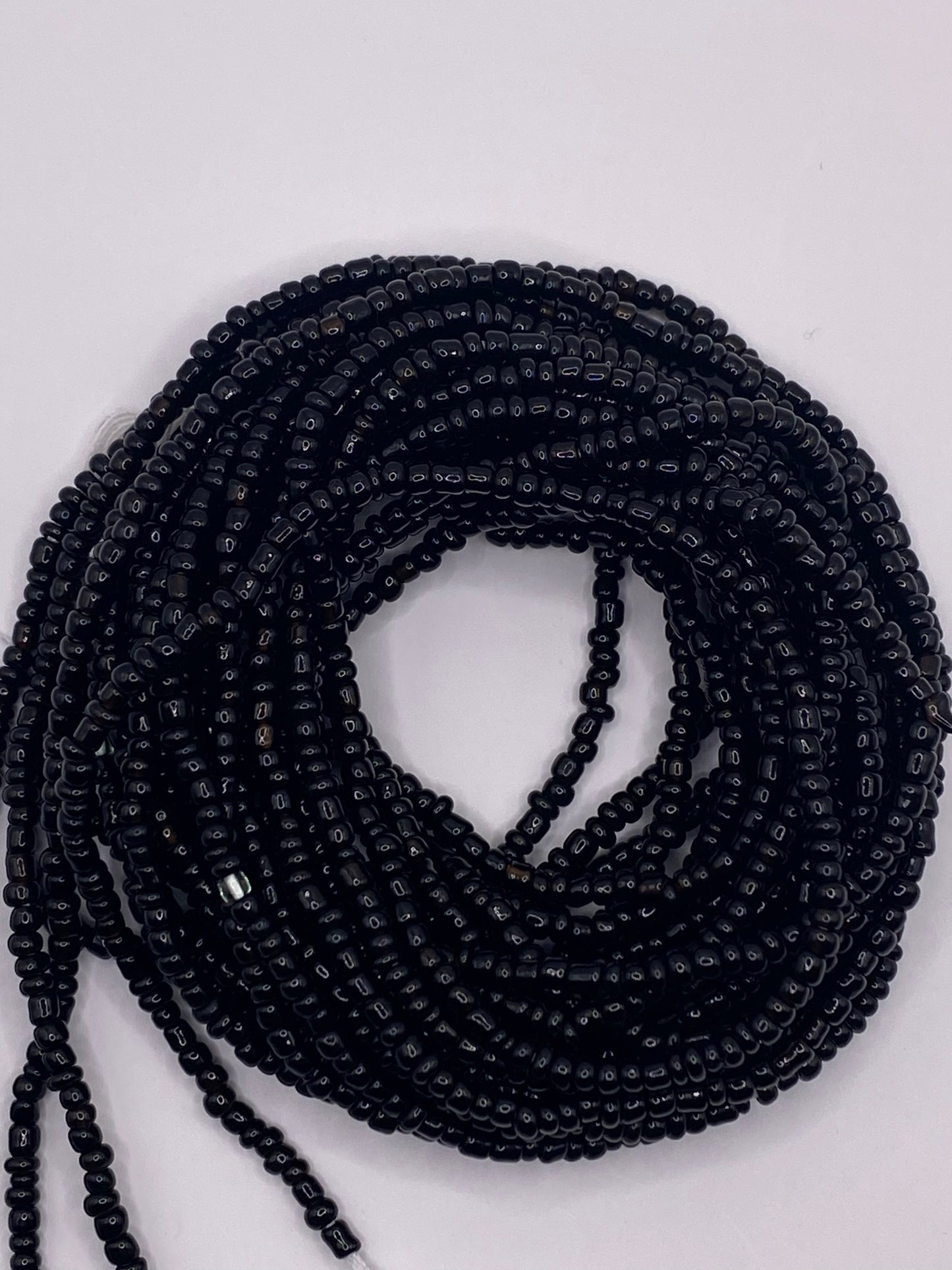 Solid Black Waist Beads