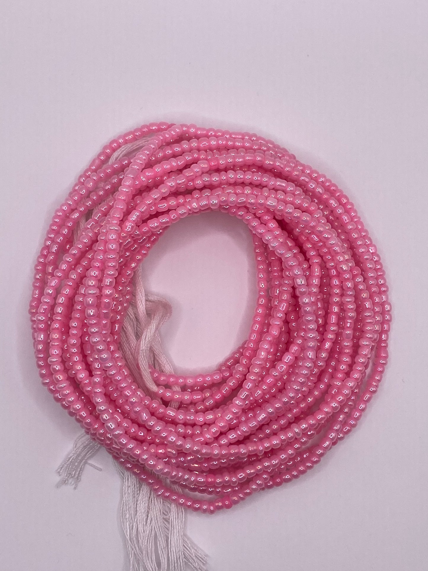 Pink Solid Waist Beads