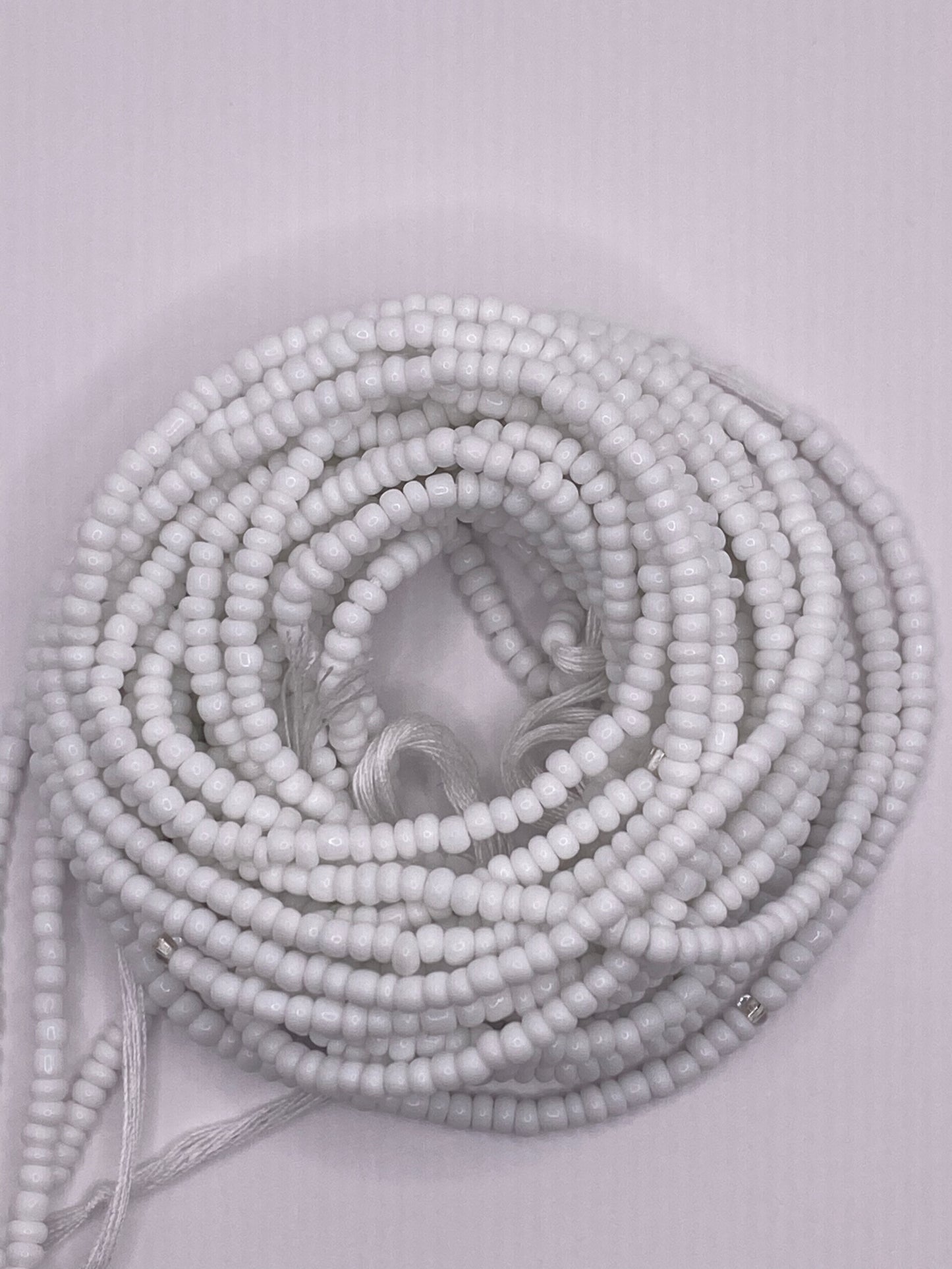 Solid White Waist beads