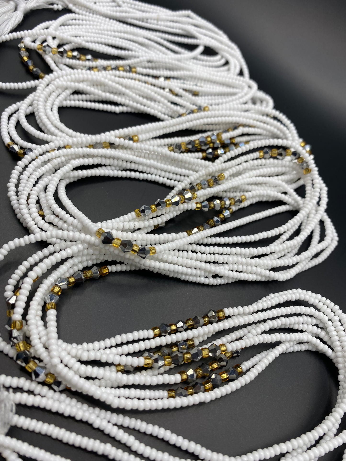 White Preciosa Waist Beads