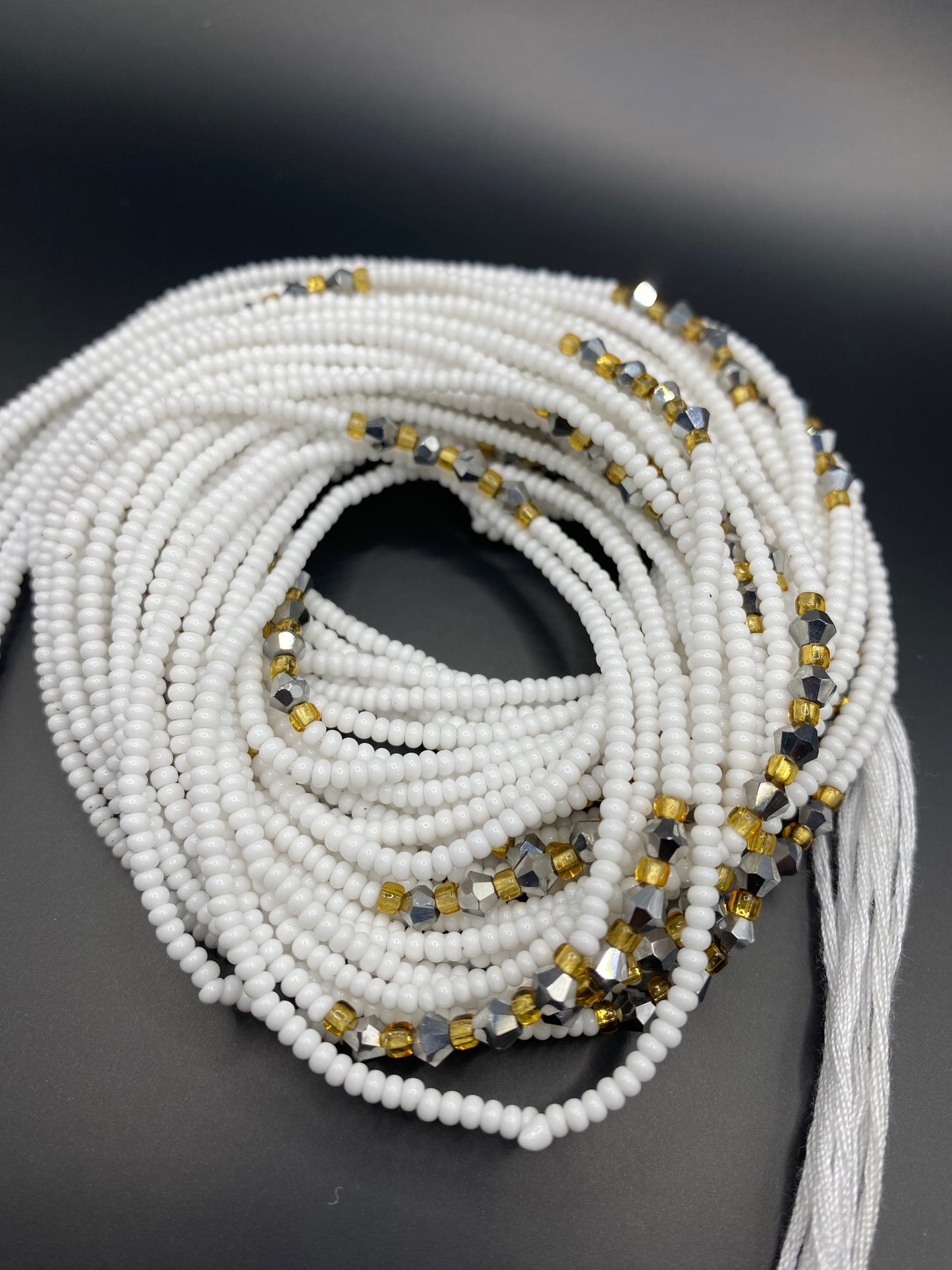 White Preciosa Waist Beads