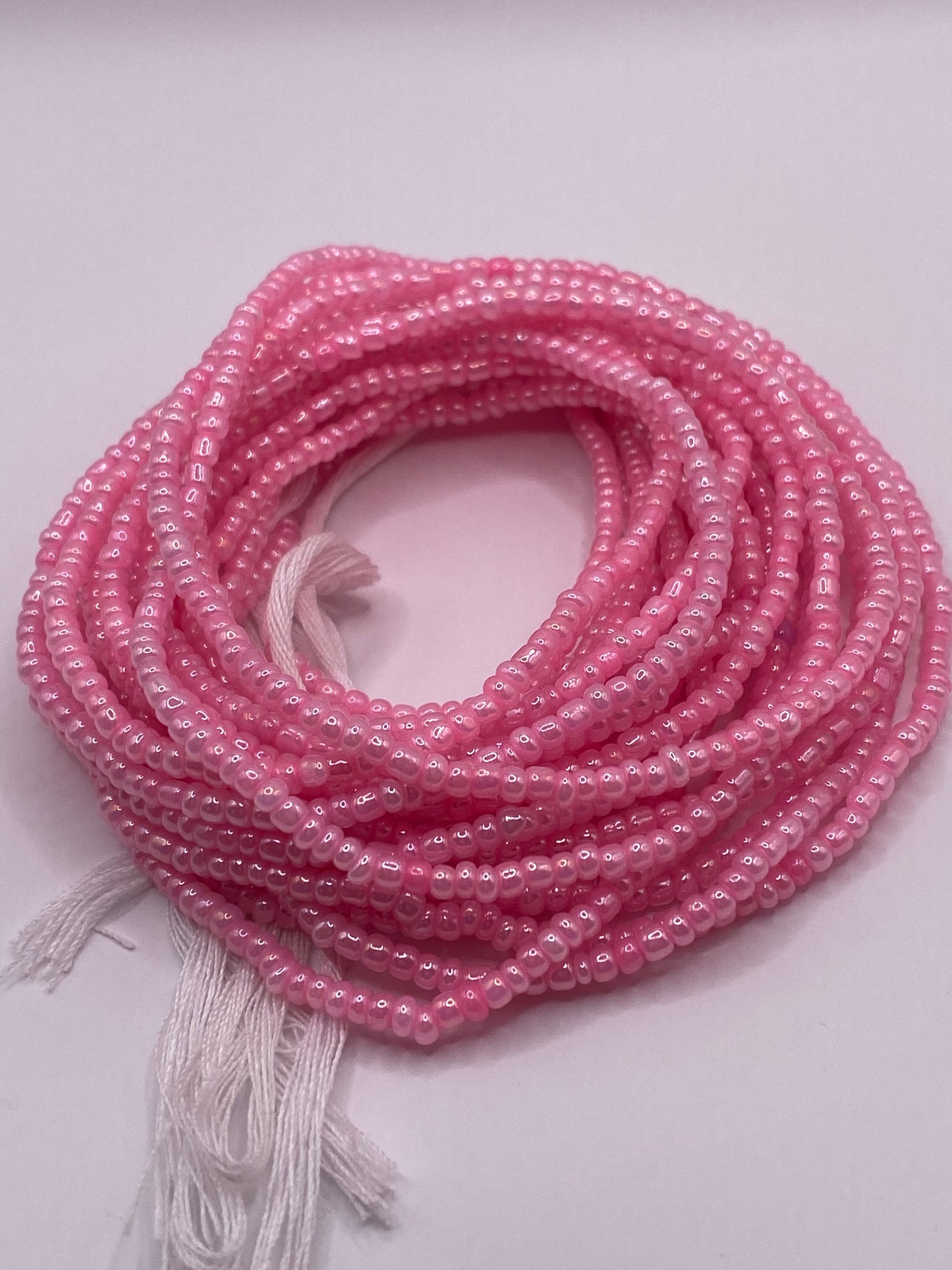 Pink Solid Waist Beads