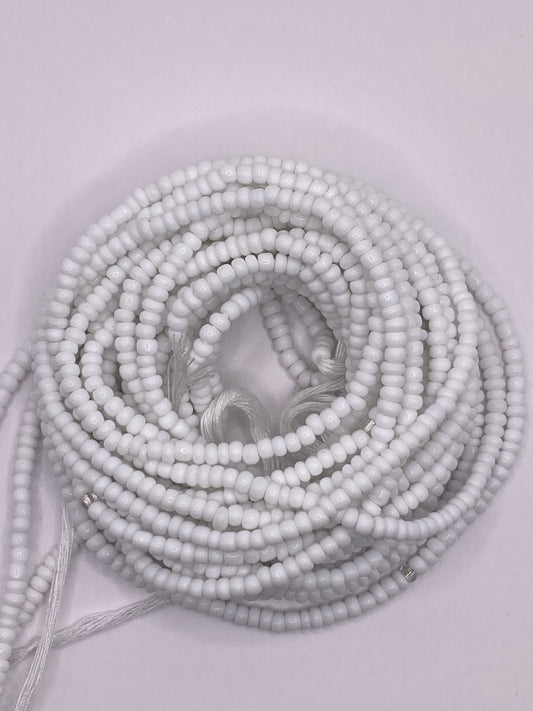Solid White Waist beads